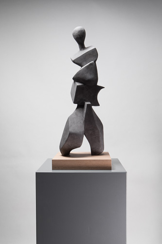 Tanzende: Skulptur, Beton, schwarz